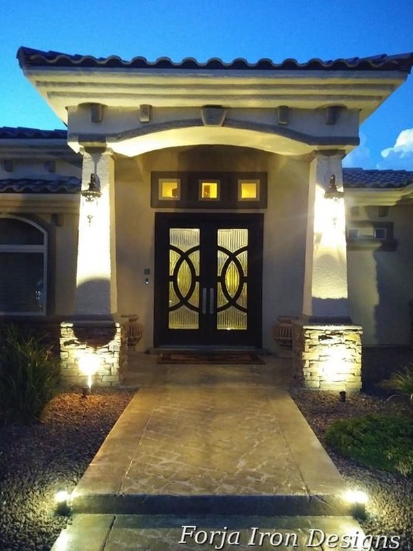 Modern Entry at Night